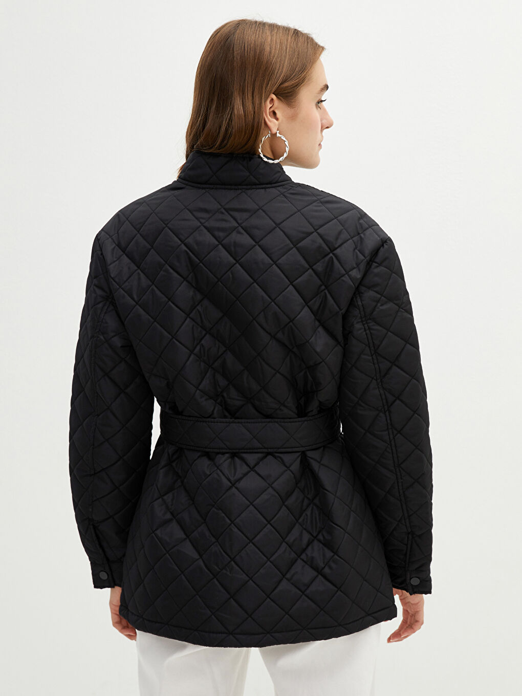 LCWAIKIKI Classic Shawl Collar Quilted Patterned Long Sleeve Thick Women's Down Coat -W1BG86Z8-CVL