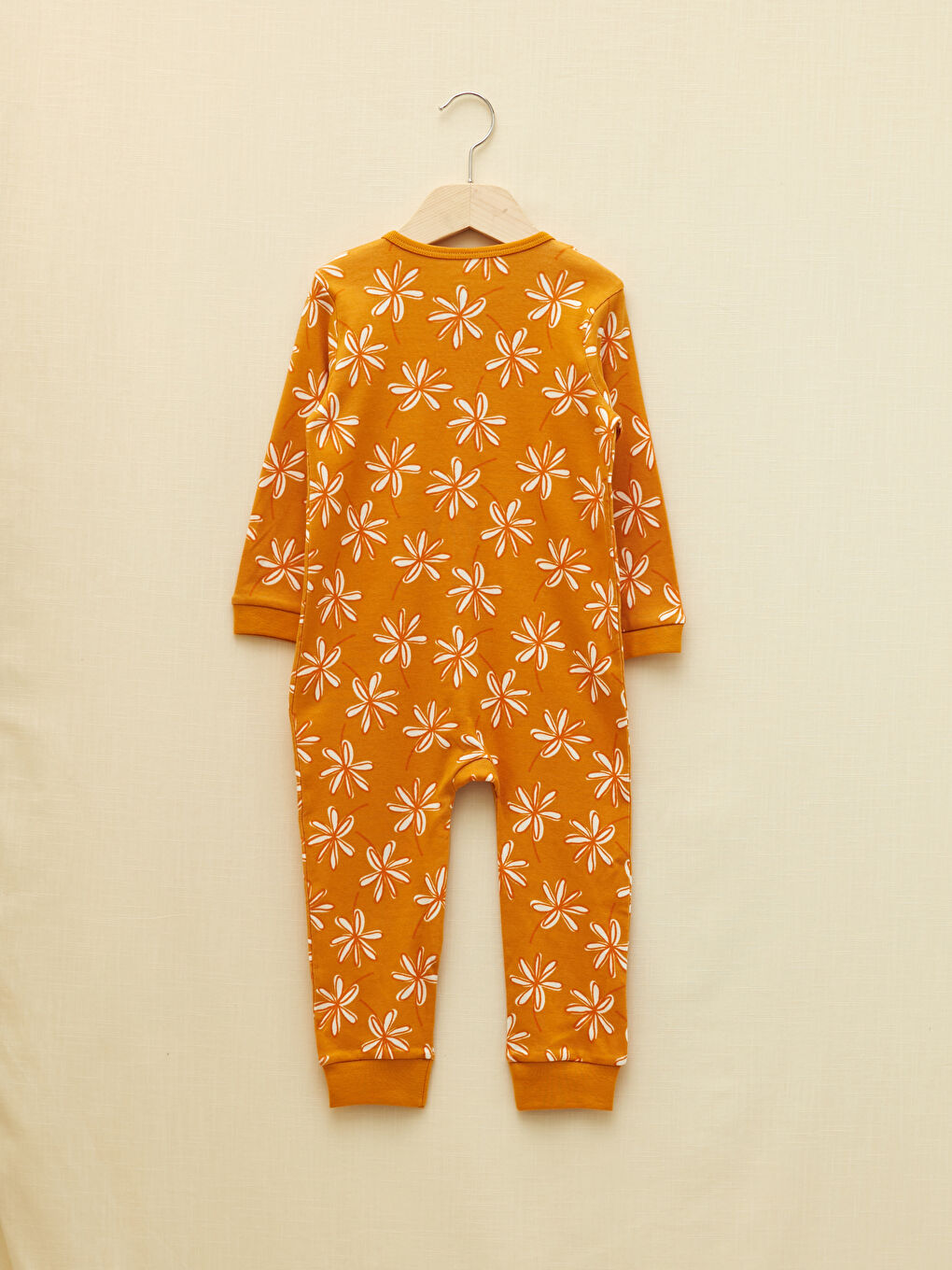 Crew Neck Long Sleeve Printed Baby Girl Jumpsuit, Pack of 2-3
