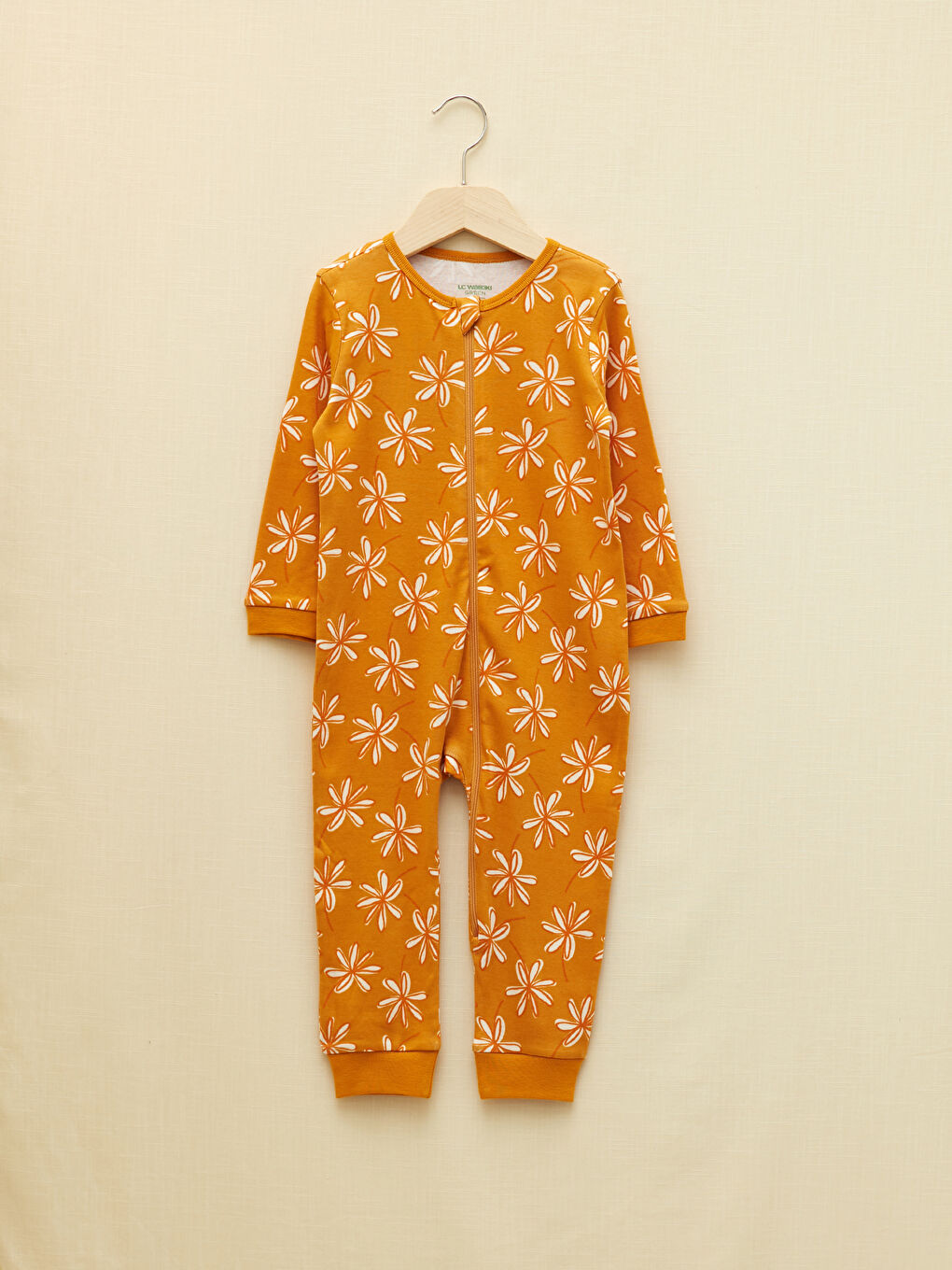 Crew Neck Long Sleeve Printed Baby Girl Jumpsuit, Pack of 2-1