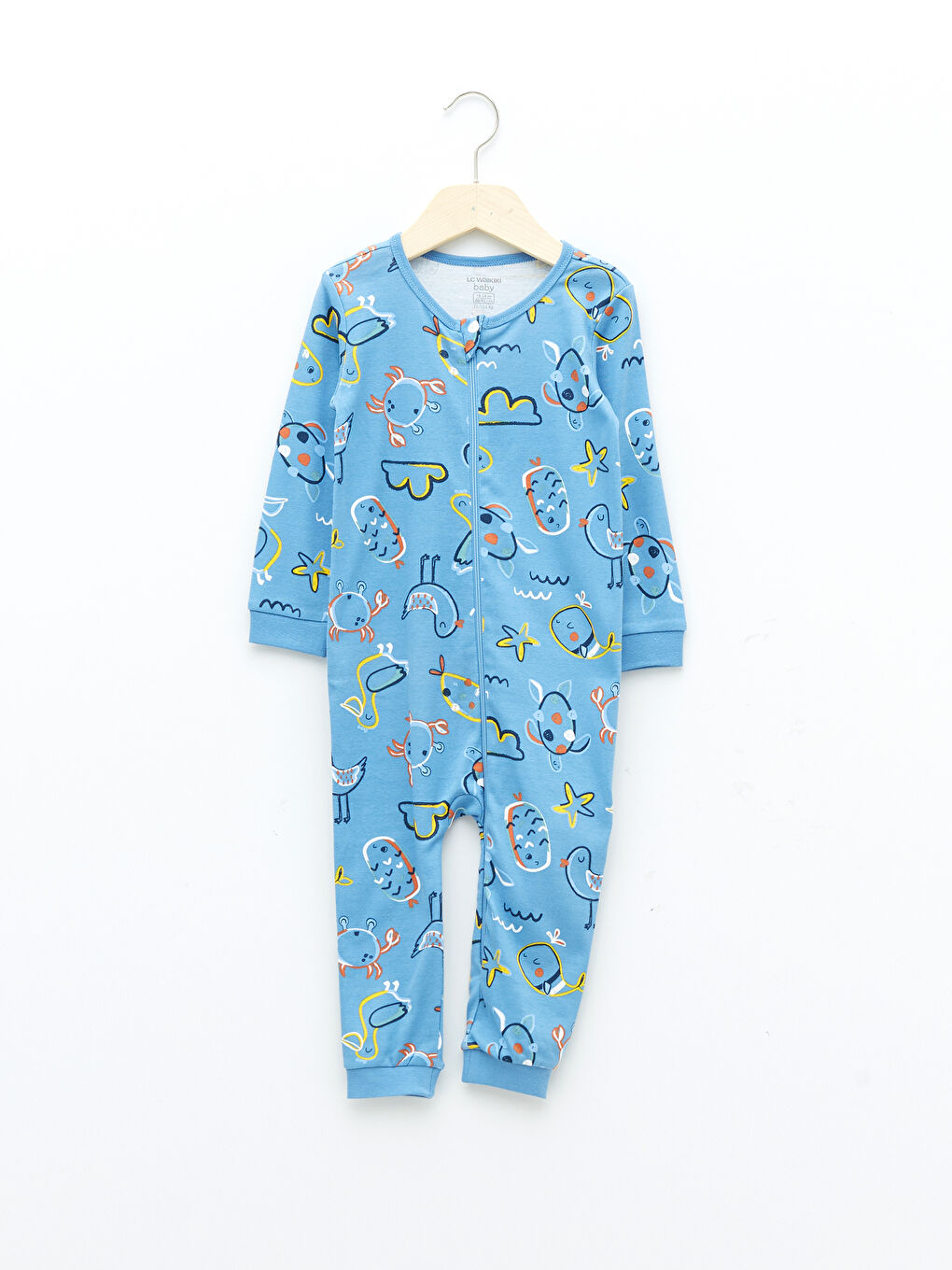 Combinaison Zippée pour Bébé Garçons à Col Rond et Manches Longues - Lot de 2-1