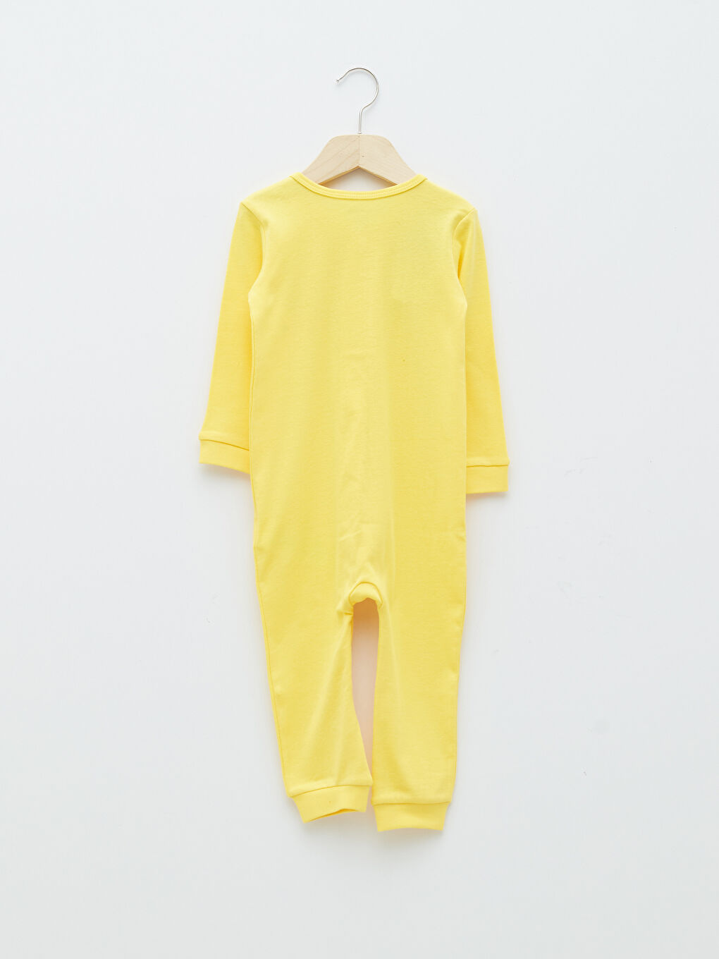 Crew Neck Long Sleeve Printed Cotton Baby Girl Zipper Jumpsuit-1