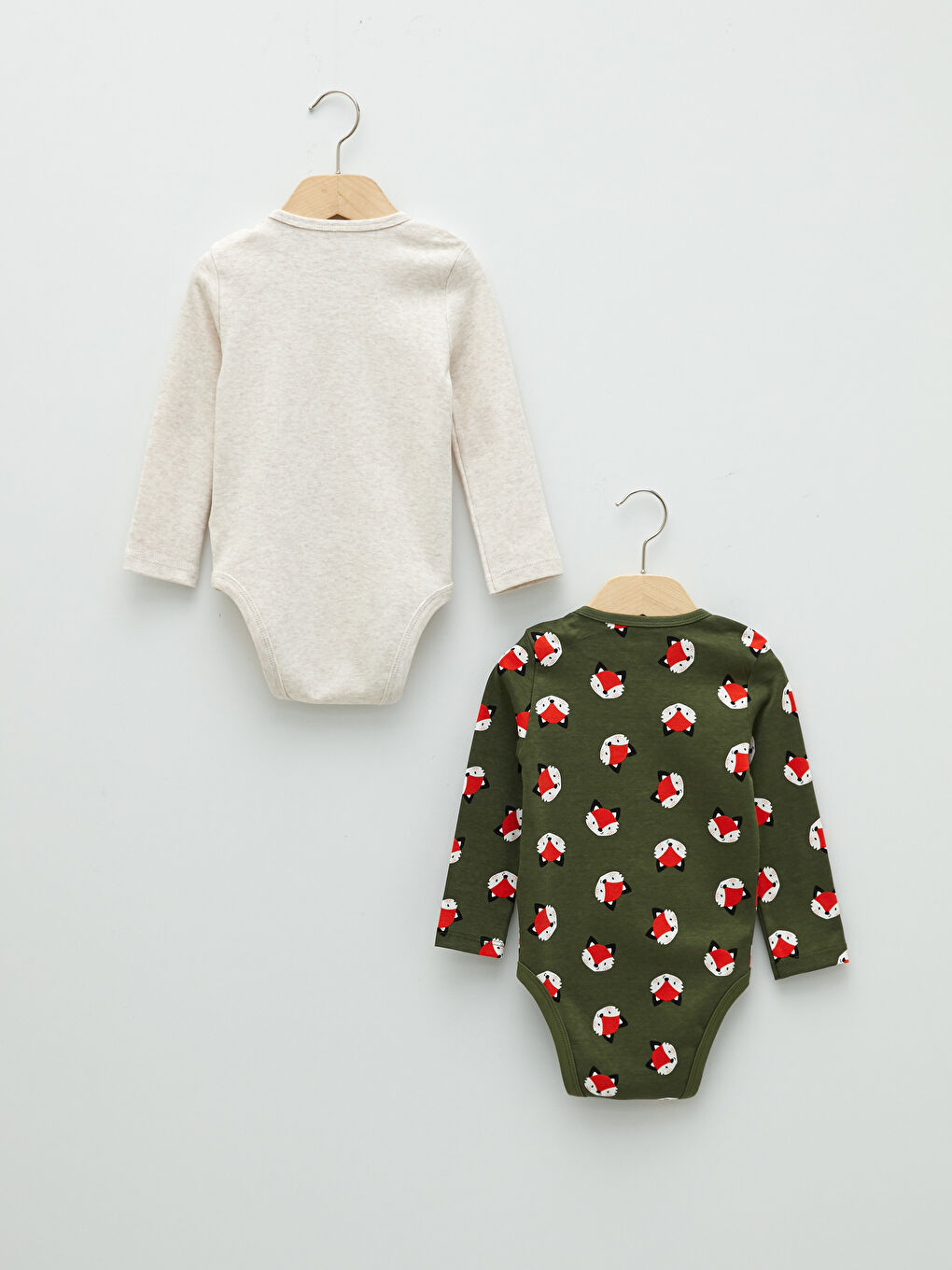 Body Bébé Garçon Imprimé en Coton à Manches Longues et Col Rond avec Entrejambe à Boutons-Pression Lot de 2-1