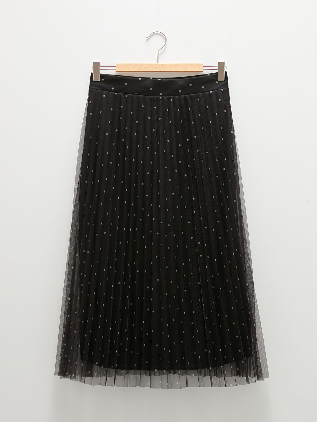 LCW Vision Elastic Waist Polka Dot Women's Pleated Skirt -W1BH31Z8-LQJ