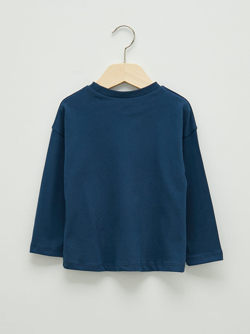 Turuncu Bisiklet Yaka Uzun Kollu Basic Pamuklu Erkek Bebek Tişört 2'li-2