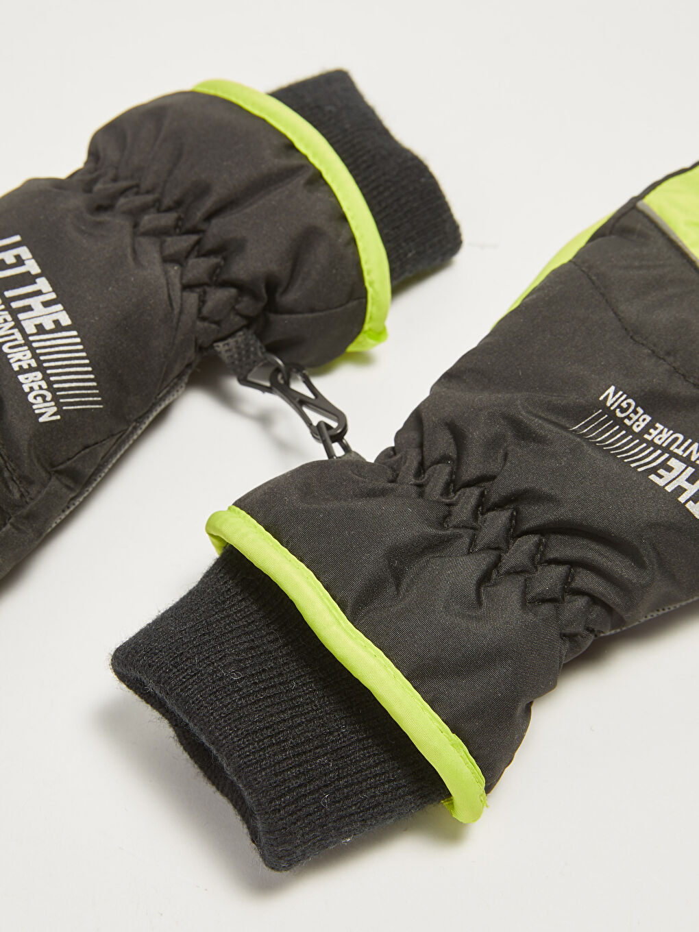 Boys Text Printed Snow Gloves-2