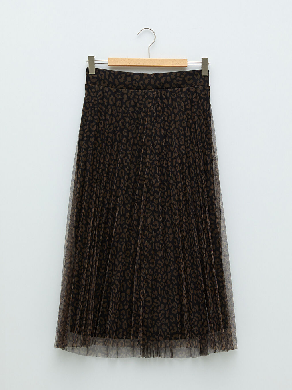 ელასტიური წელის ნაბეჭდი ტიული ქალებისთვის პლისირებული ქვედაბოლო-6