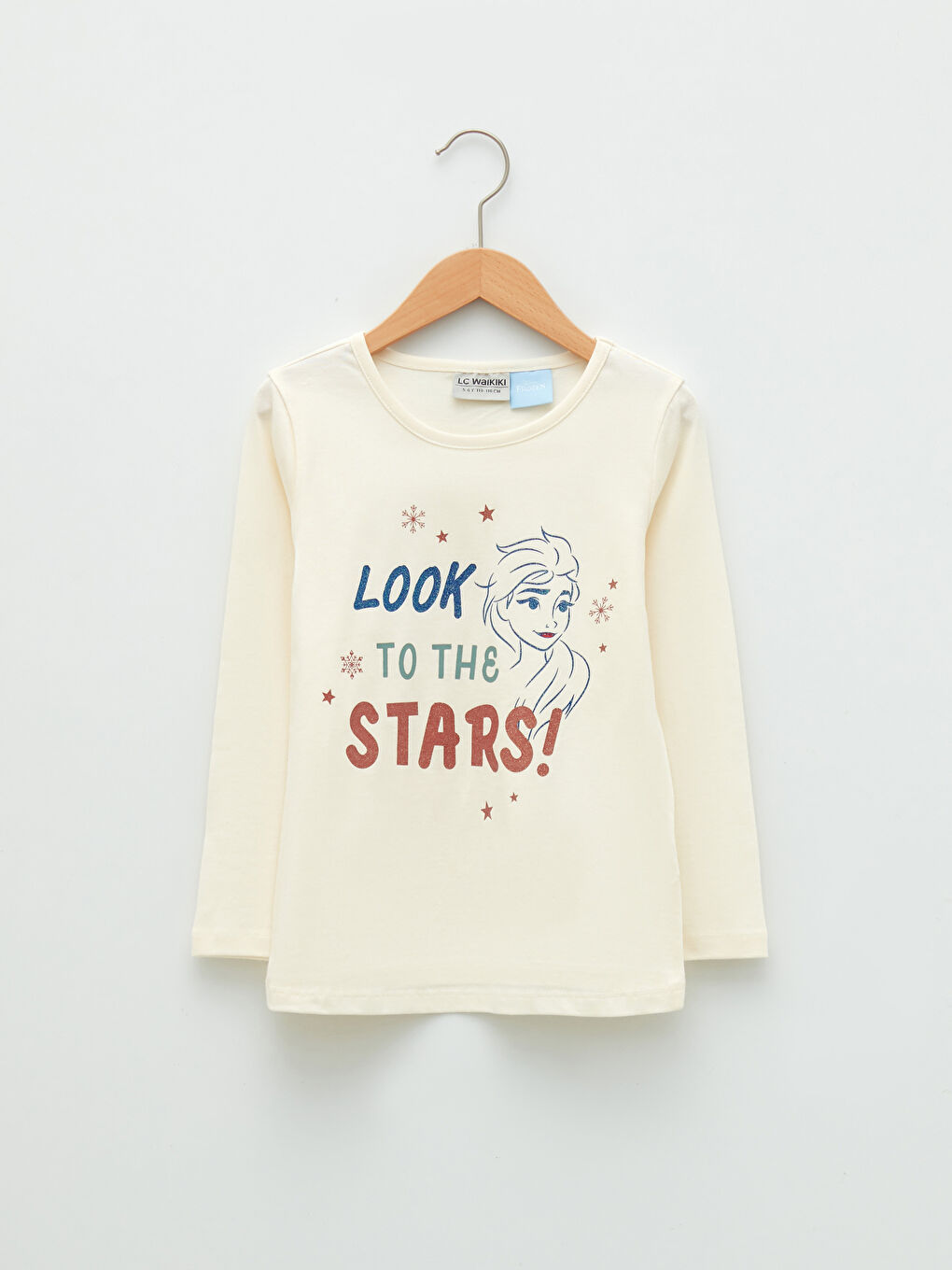 LCW Kids Crew Neck Elsa Printed Long Sleeve Girls' T-Shirt -W1BI03Z4-FRC