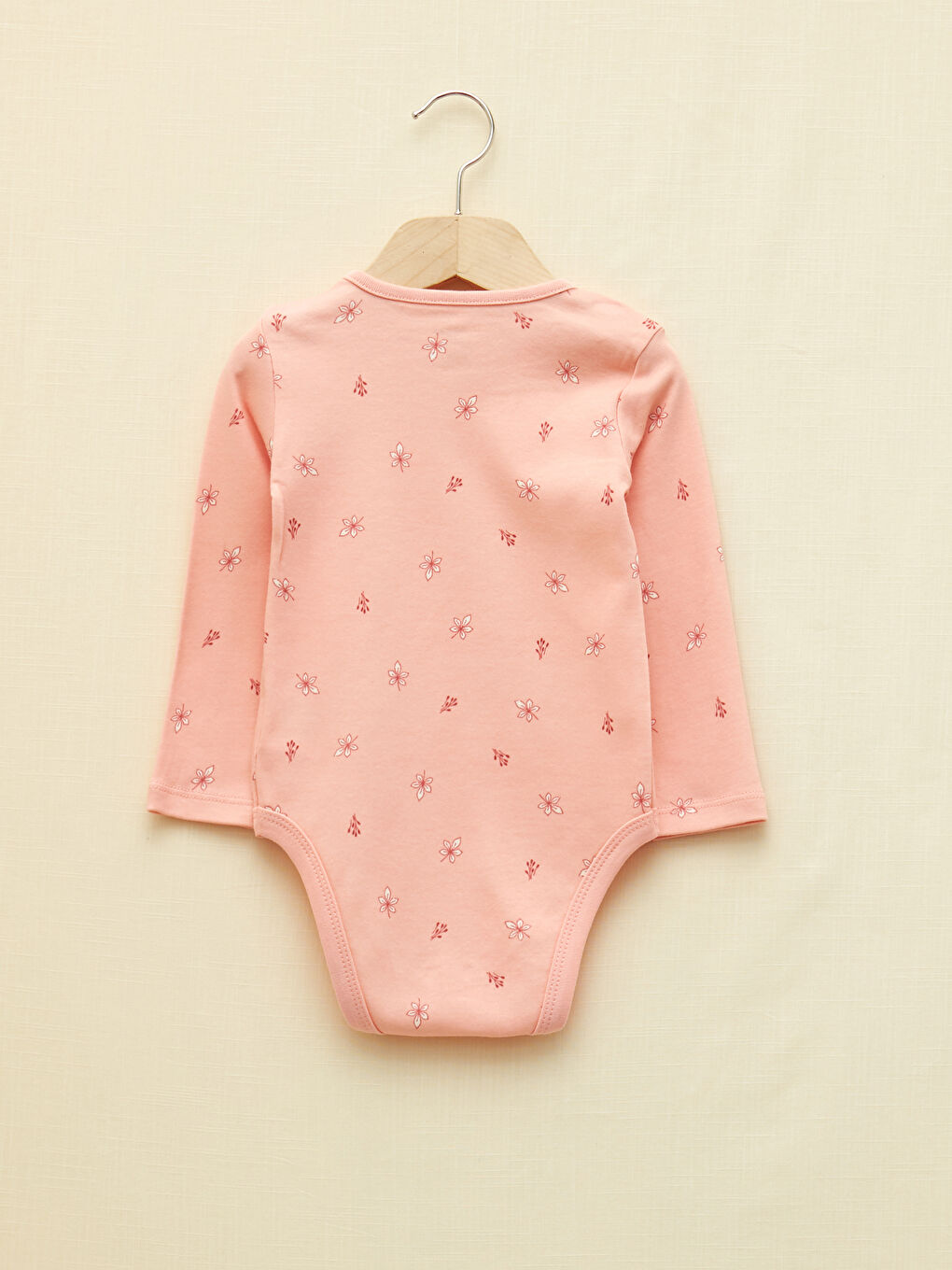 Crew Neck Long Sleeve Printed Baby Girl Bodysuit with Snap Crotch 2-Pack-4