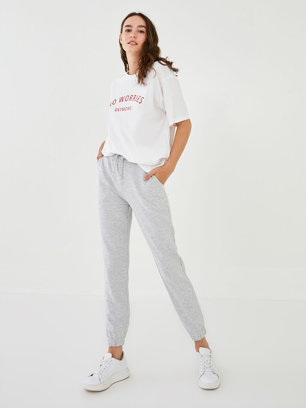 Rundhalsausschnitt Kurzarm Baumwolle T-Shirt für Damen-2