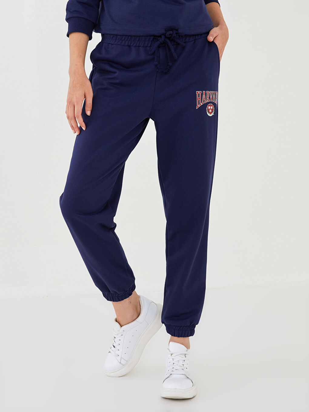 Jogginghose Für Damen Mit Elastischem Bund, Print Und Taschen-1