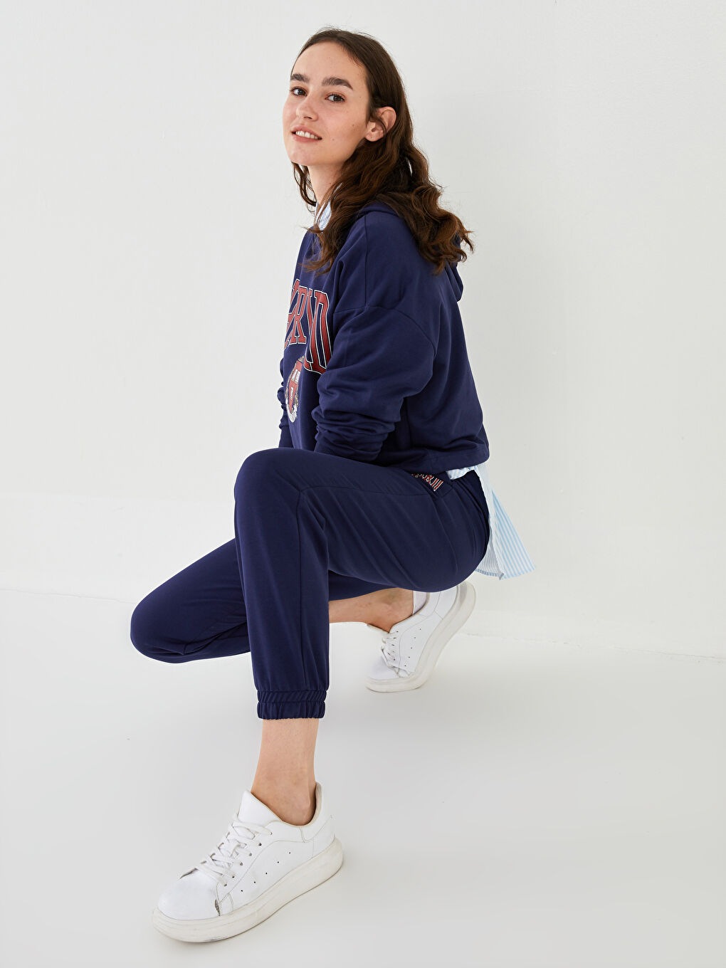 Jogginghose Für Damen Mit Elastischem Bund, Print Und Taschen-3