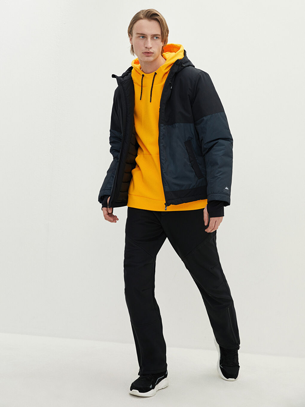 Standard Fit Hooded Men's Coat-4