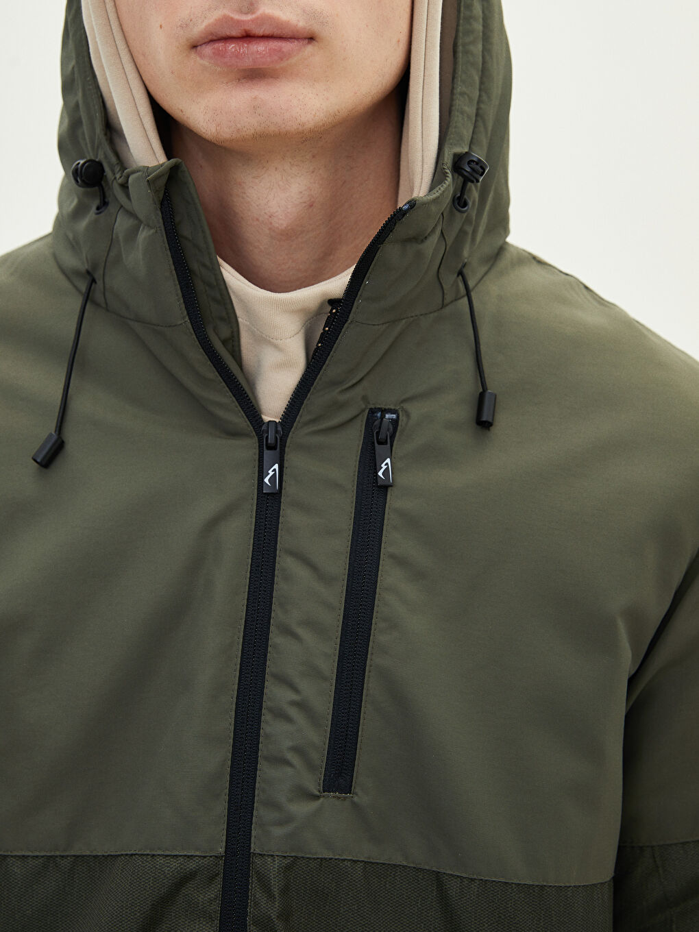 Palton pentru Bărbați cu Glugă Croială Standard-4