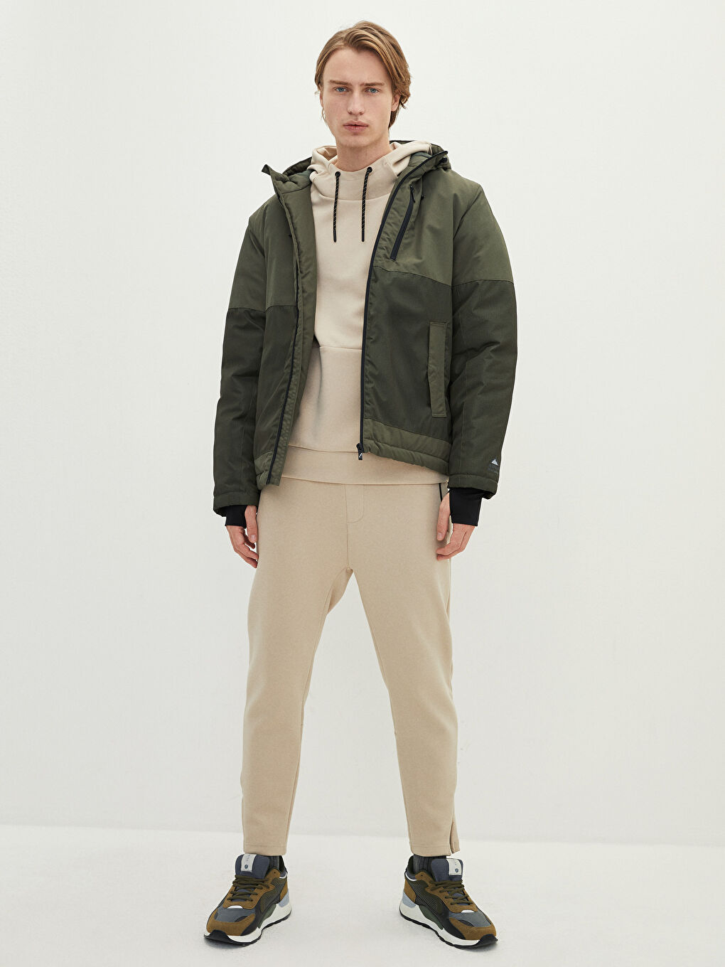 Palton pentru Bărbați cu Glugă Croială Standard-5