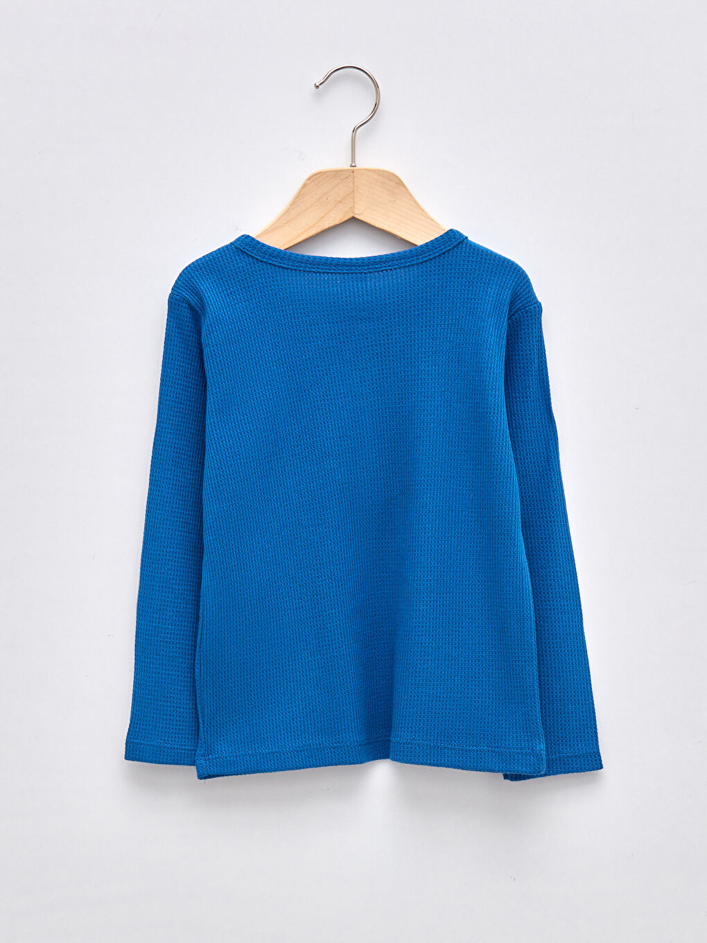 تيشيرت أساسي كم طويل بياقة دائرية للأولاد الرضع-1