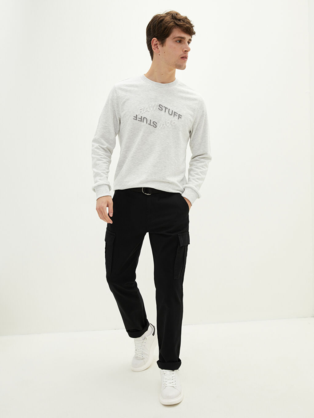 Hose für Herren mit Gürtel in Standard Passform-5