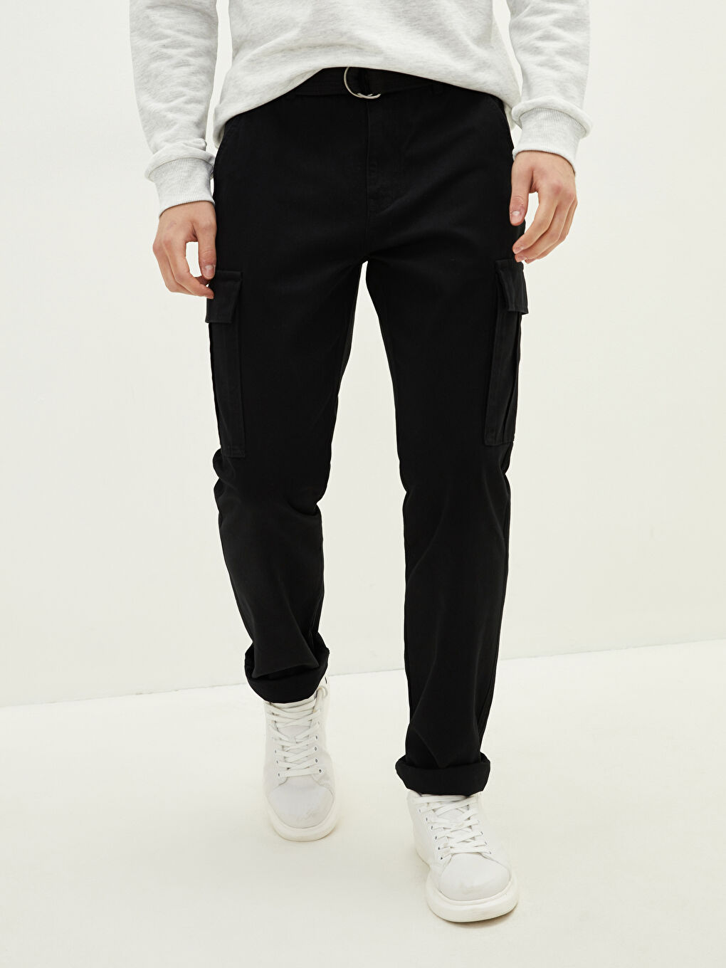 Hose für Herren mit Gürtel in Standard Passform-6