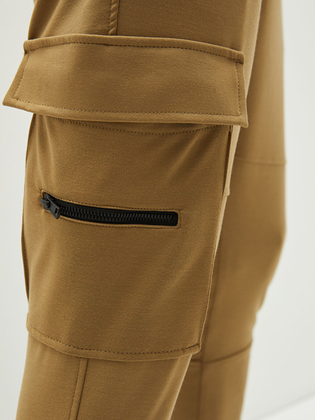 Kahverengi Slim Fit Erkek Kargo Pantolon-2