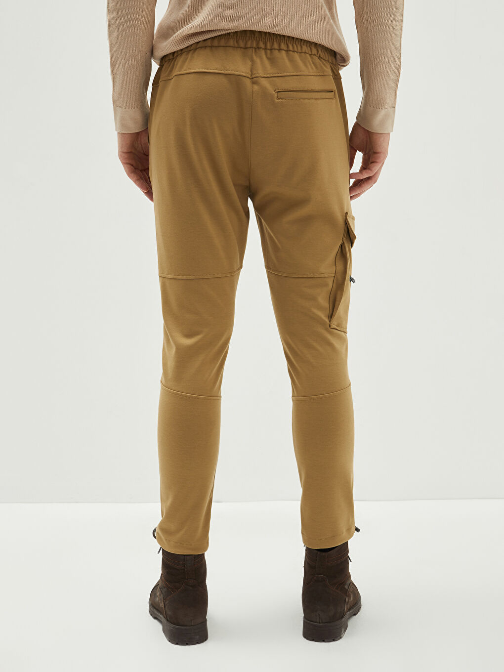 Kahverengi Slim Fit Erkek Kargo Pantolon-4