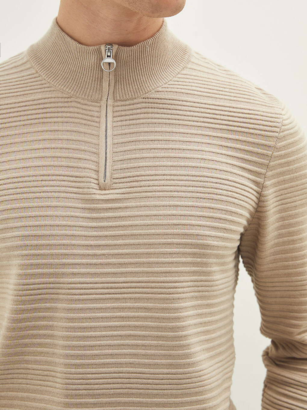 LCW Vision Stehkragen Langarm Gemusterter Herren Strickpullover -W1BJ12Z8-L8T