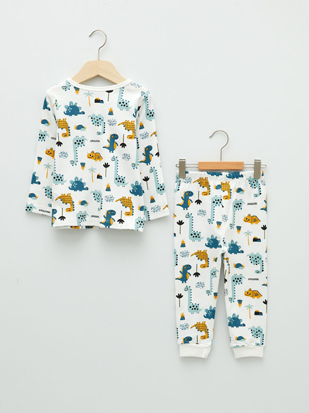 Ensemble de pyjama bébé garçon en coton imprimé à manches longues et col rond-1