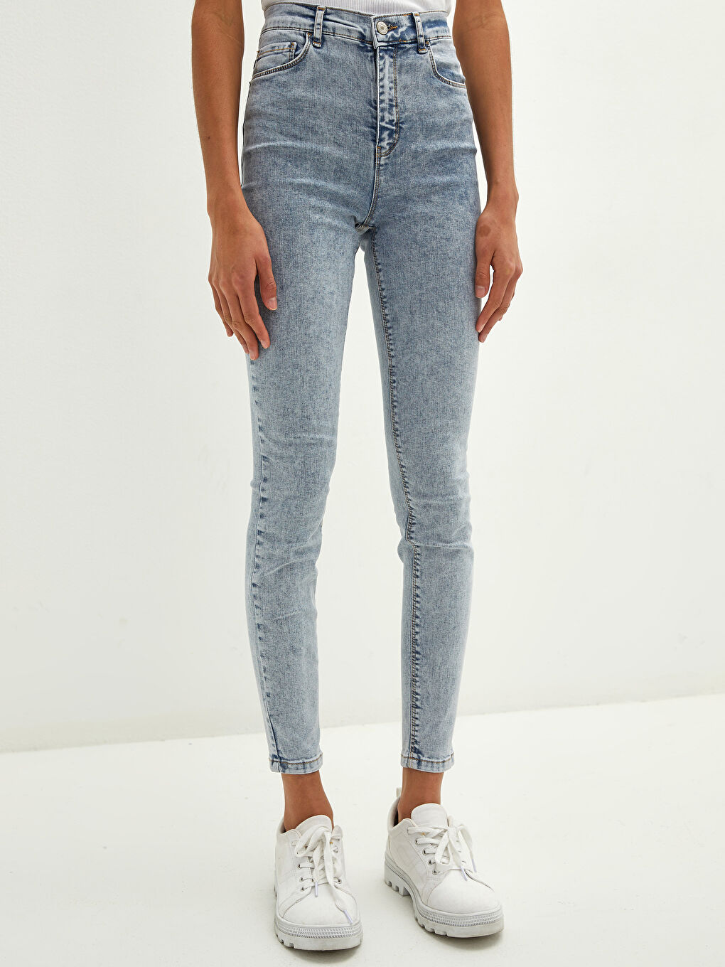 İndigo Yüksek Bel Jüpiter Süper Skinny Fit Kadın Jean Pantolon-2