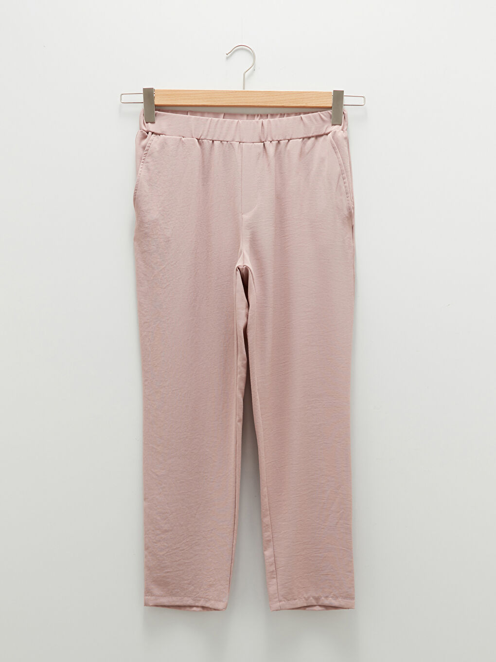 Elastic Waist Wide Fit Straight Pocket Detailed Women Palazzo Trousers -W1BJ48Z8-QLW