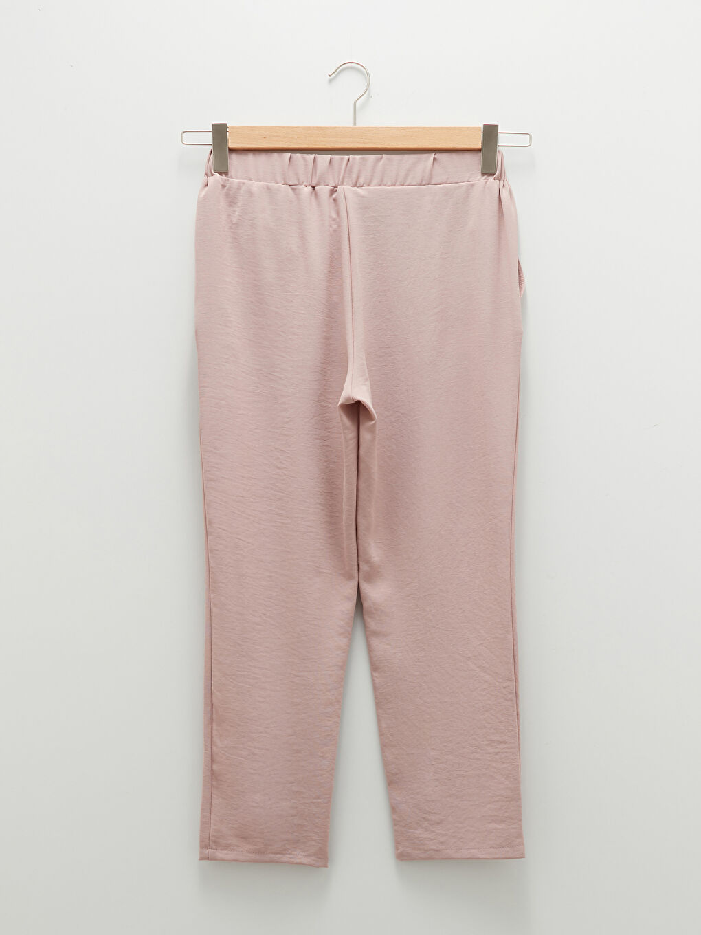 Elastic Waist Wide Fit Straight Pocket Detailed Women Palazzo Trousers -W1BJ48Z8-QLW
