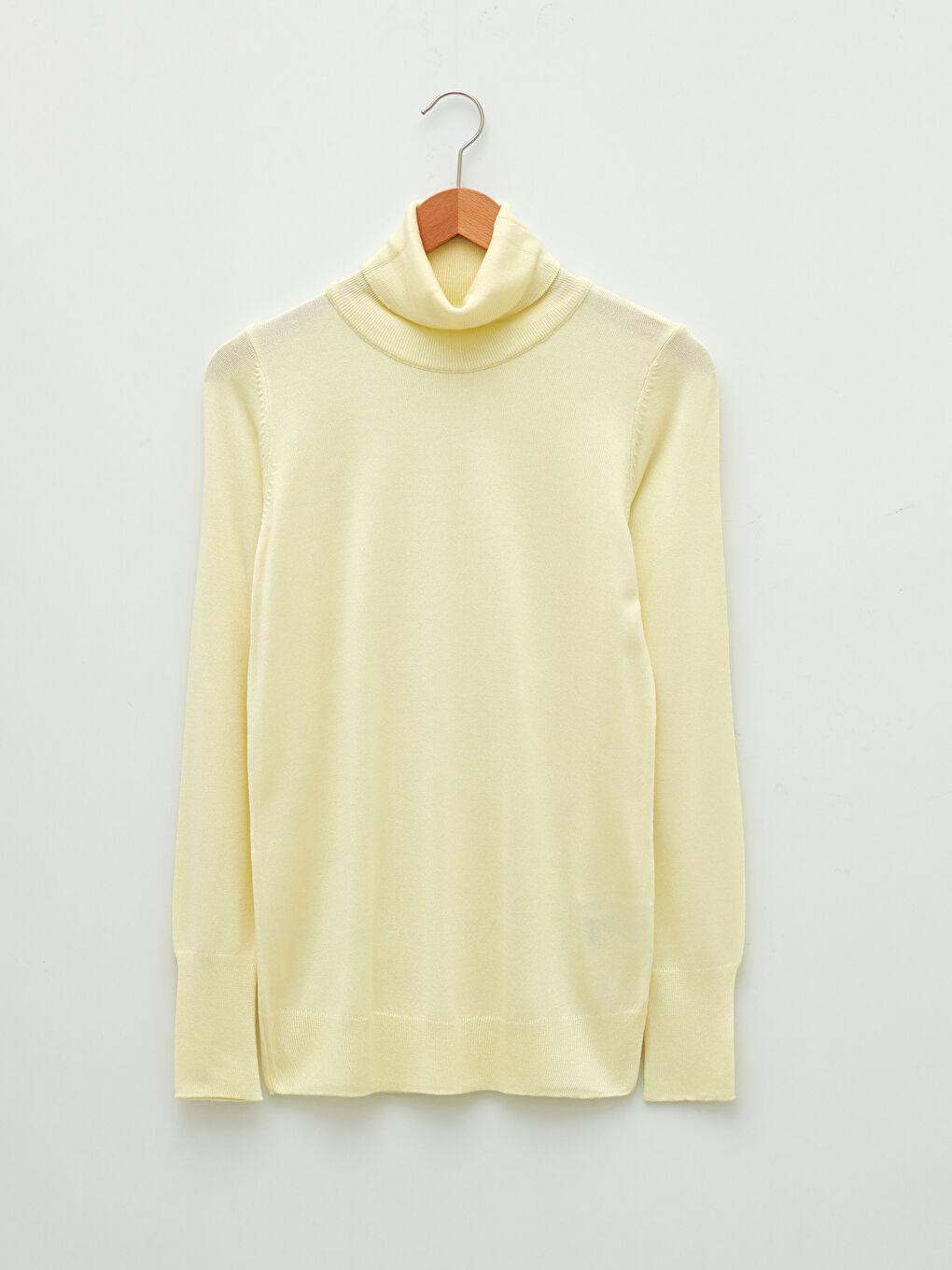 Turtleneck Plain Long Sleeve Women's Knitwear Sweater-6