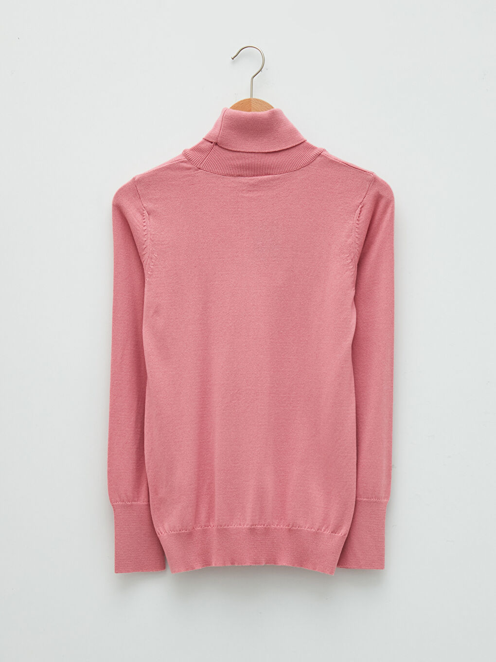 Turtleneck Plain Long Sleeve Women's Knitwear Sweater-7