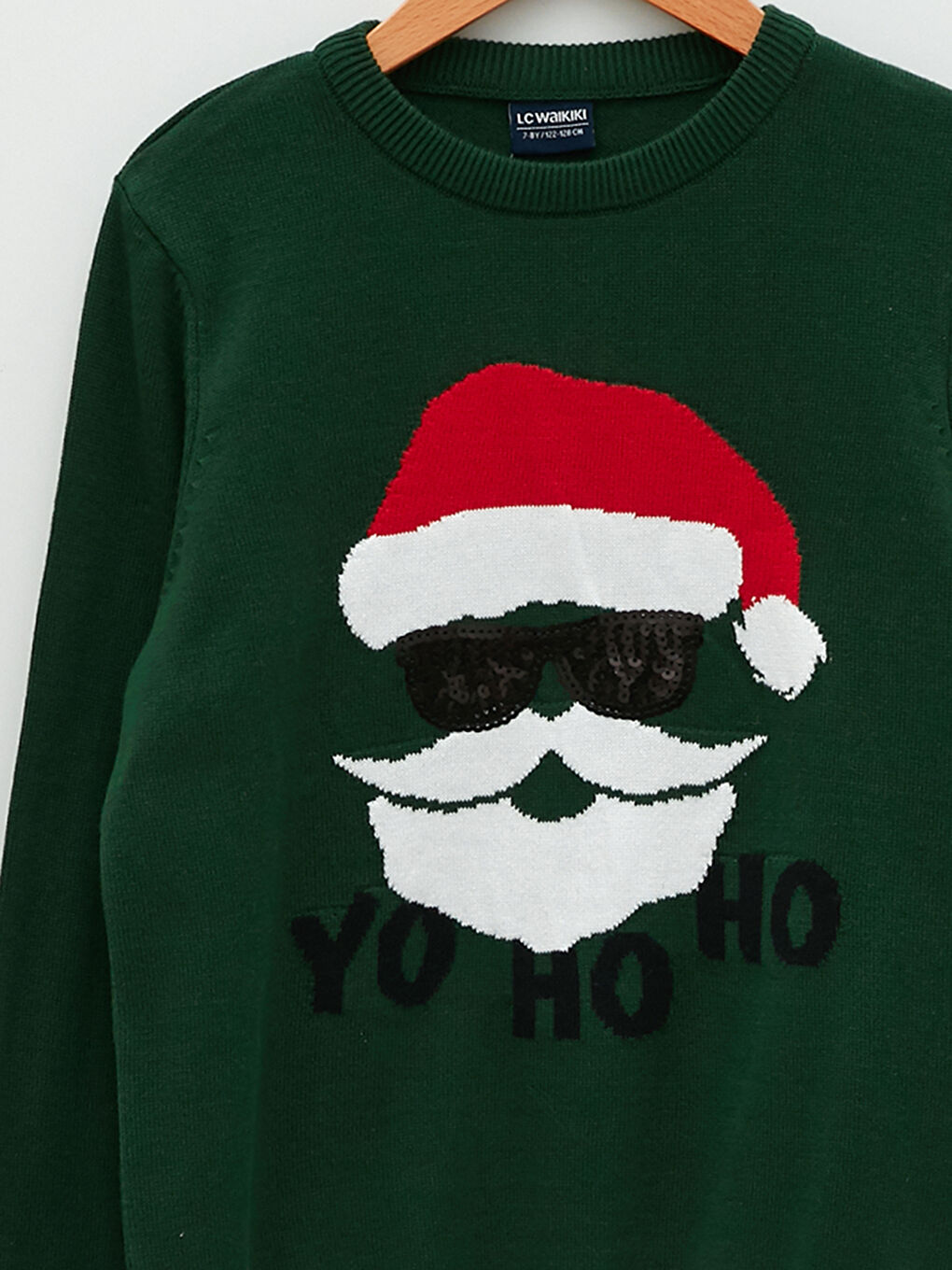 LCW Kids Rundhalsausschnitt Weihnachtsmotiv Langarm Jungen Dünner Strickpullover -W1BK09Z4-HPX