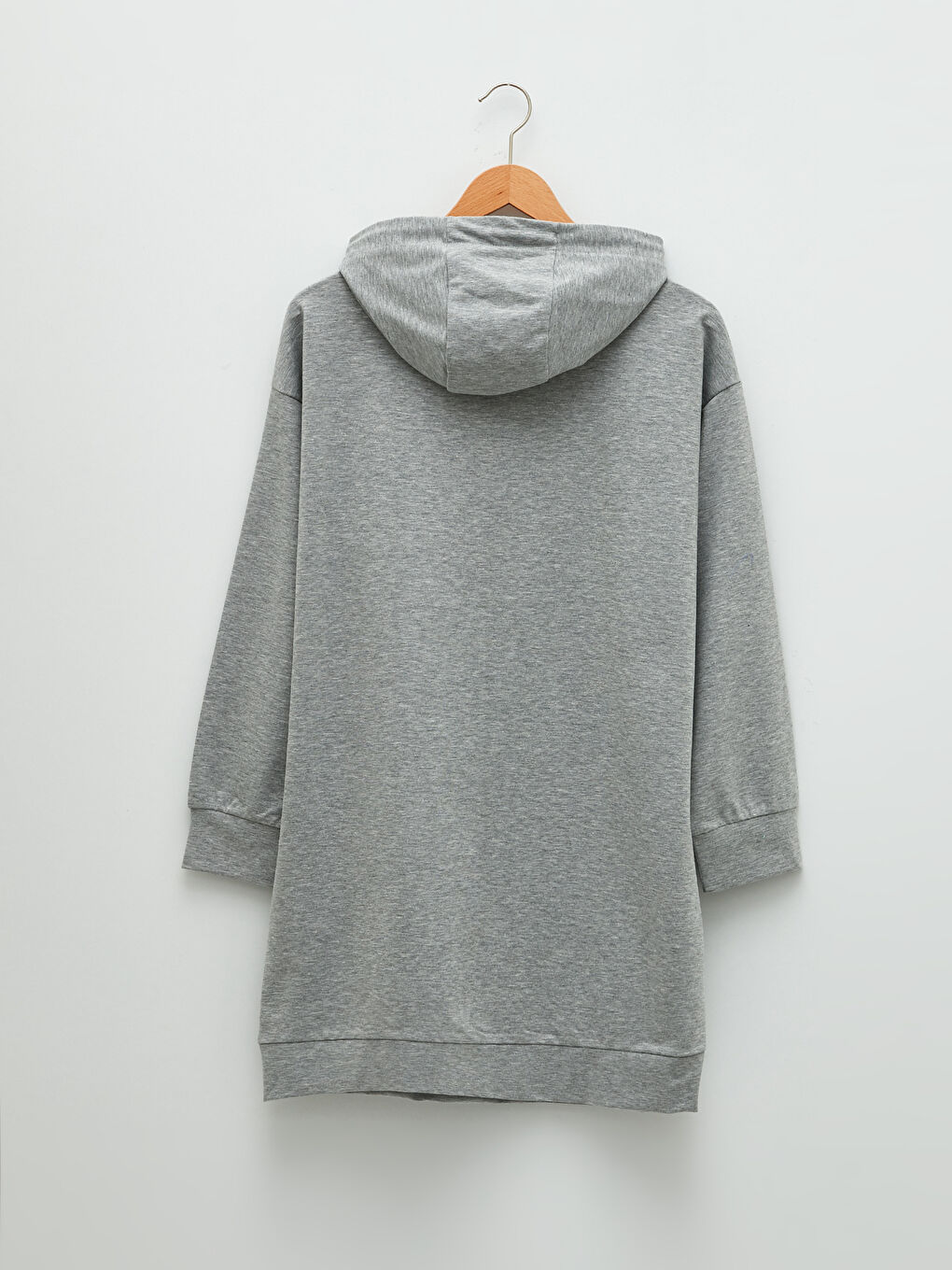 Hooded Regular Long Sleeve Women's Sweatshirt Tunic-6