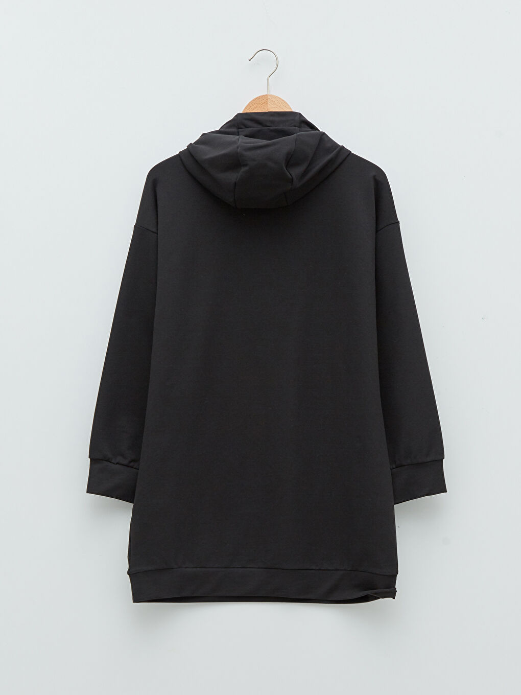 Hooded Regular Long Sleeve Women's Sweatshirt Tunic-6