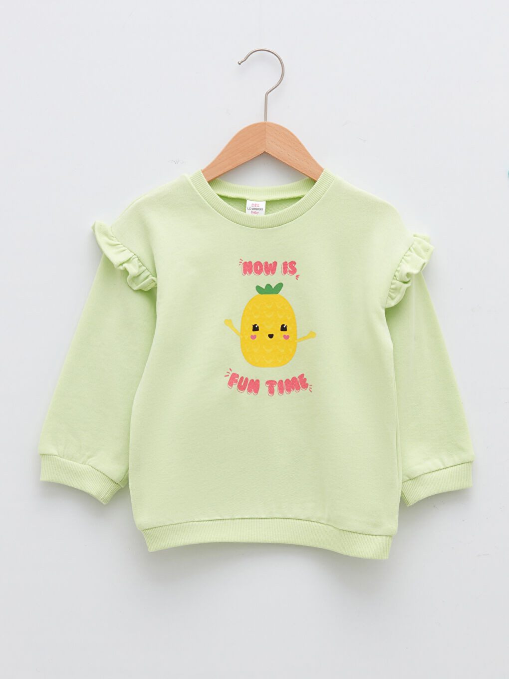 Crew Neck Long Sleeve Printed Cotton Baby Girl Sweatshirt and Toy 2 Pack-1