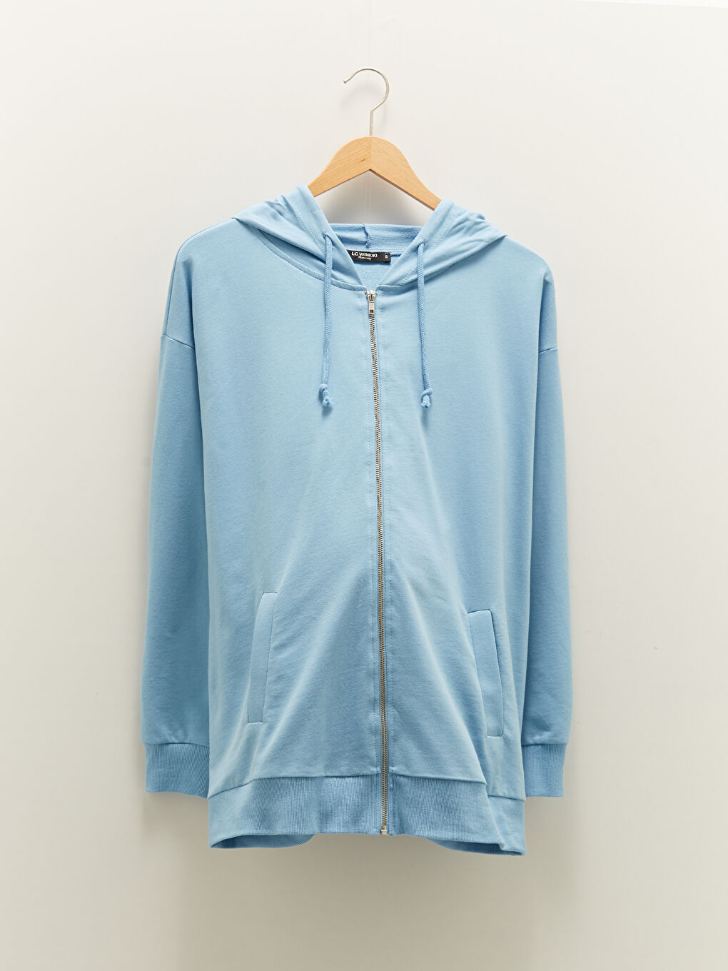 LCWAIKIKI Maternity Kapuzen-Strickjacke aus Baumwolle für Schwangere mit langen Ärmeln -W1BL10Z8-GFK