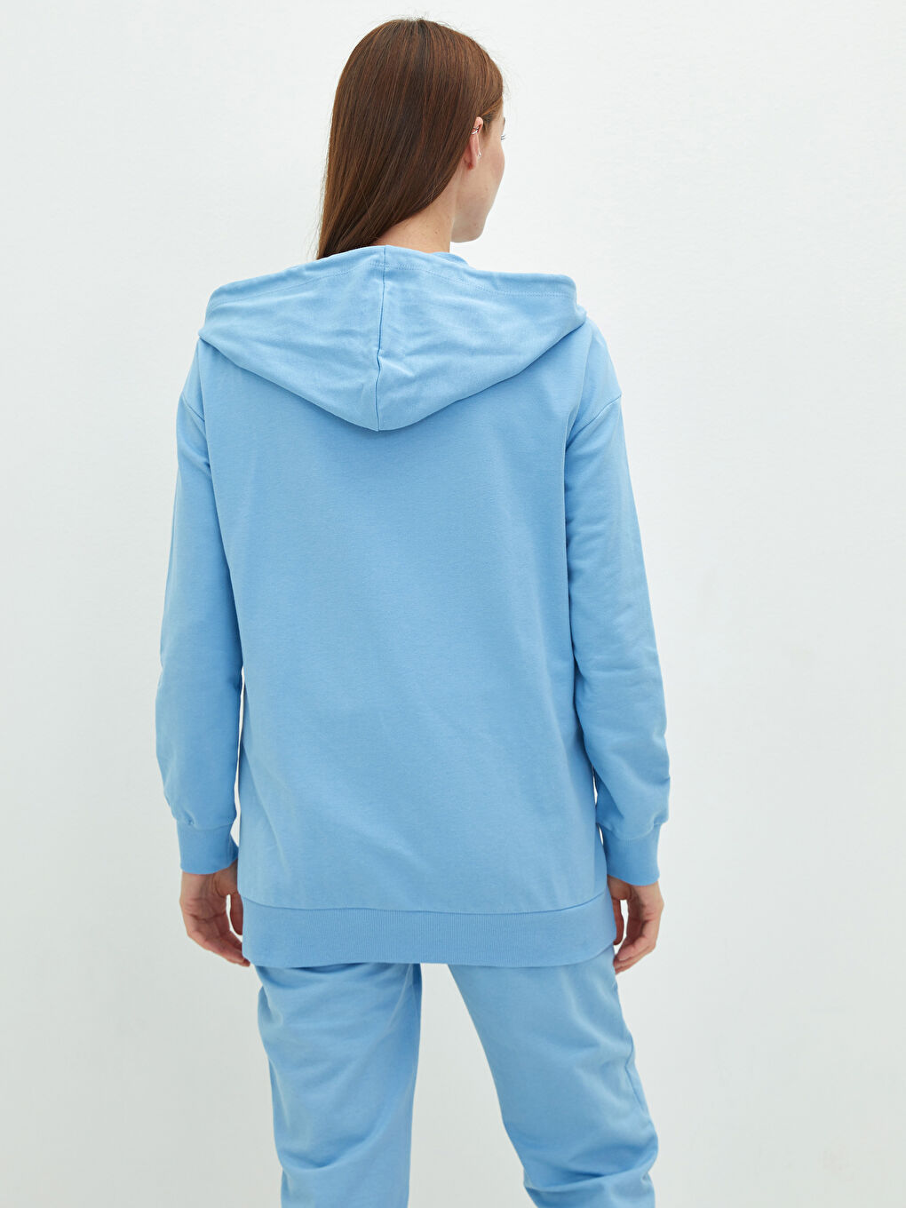 LCWAIKIKI Maternity Kapuzen-Strickjacke aus Baumwolle für Schwangere mit langen Ärmeln -W1BL10Z8-GFK