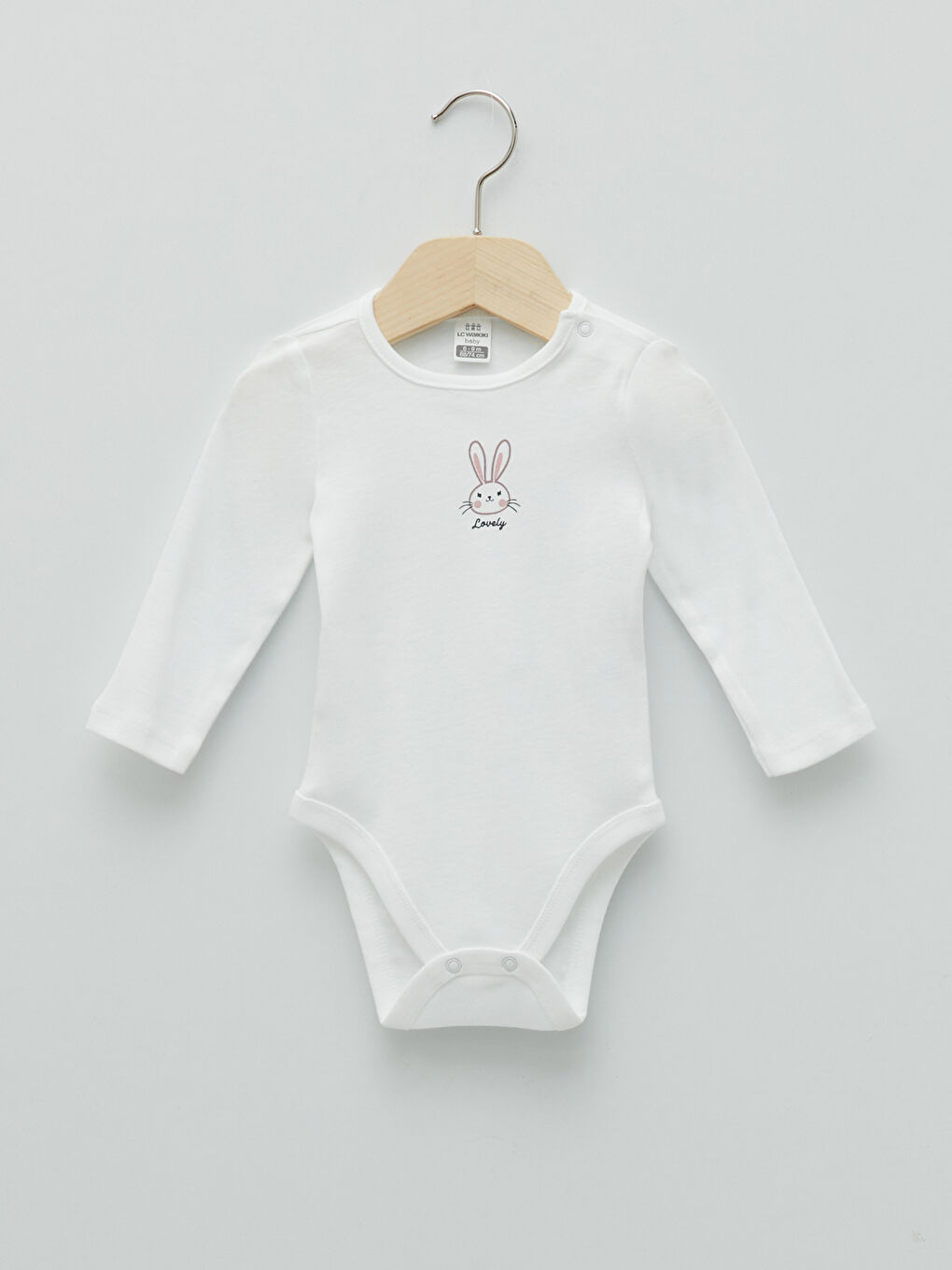 Crew Neck Long Sleeve Cotton Baby Girl Snap Snap Body 5 Pack-1