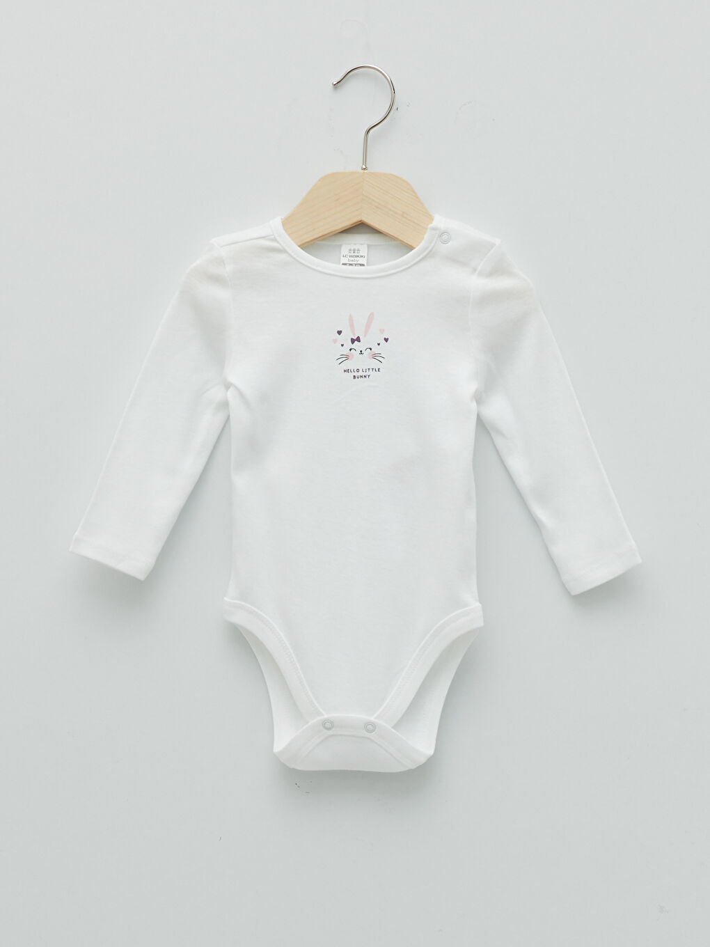 Crew Neck Long Sleeve Cotton Baby Girl Snap Snap Body 5 Pack-2