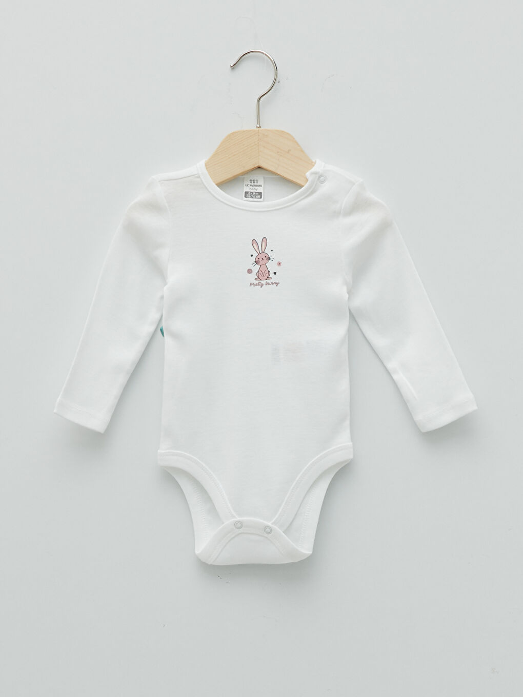 Crew Neck Long Sleeve Cotton Baby Girl Snap Snap Body 5 Pack-3