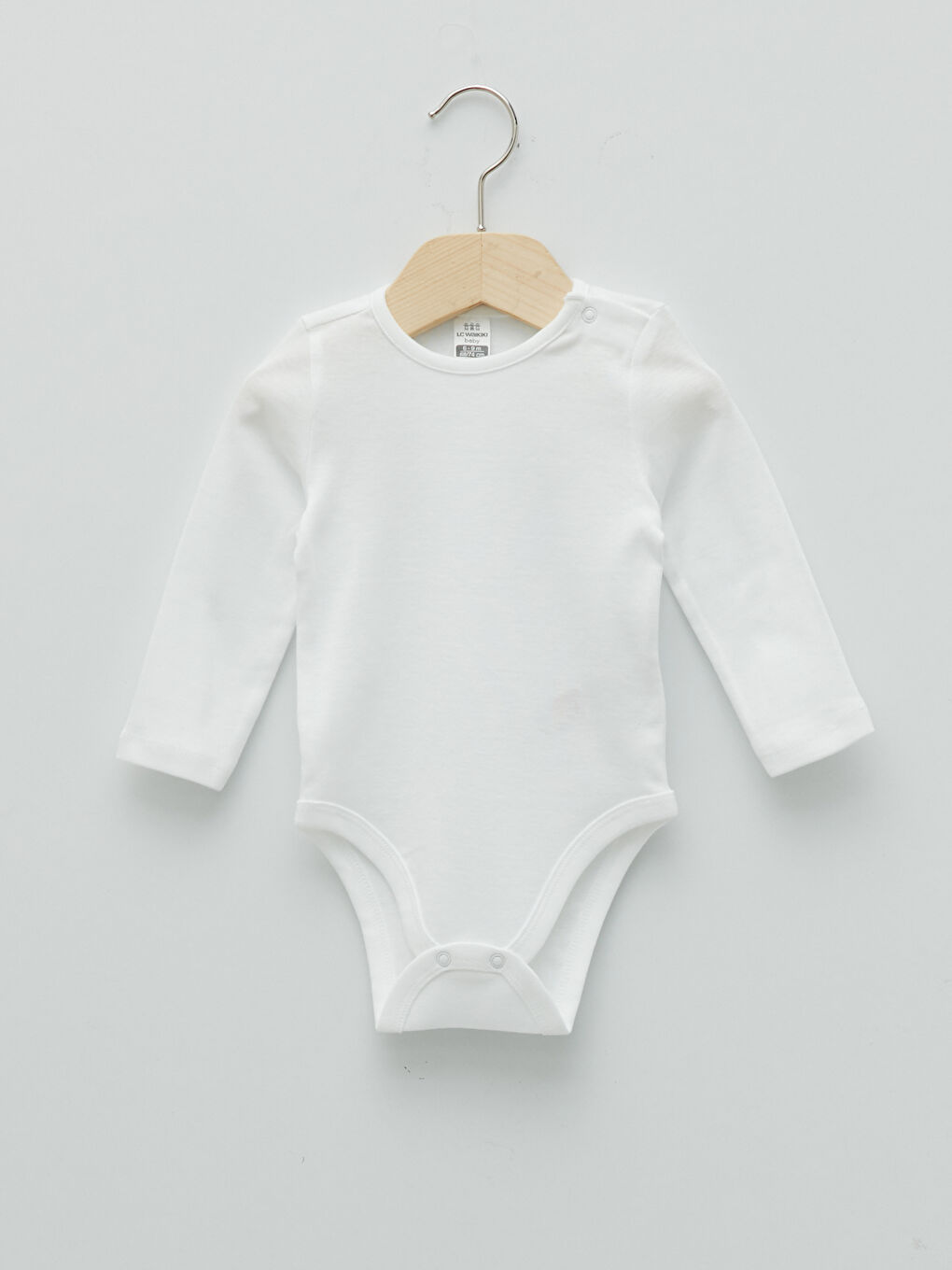 Crew Neck Long Sleeve Cotton Baby Girl Snap Snap Body 5 Pack-4