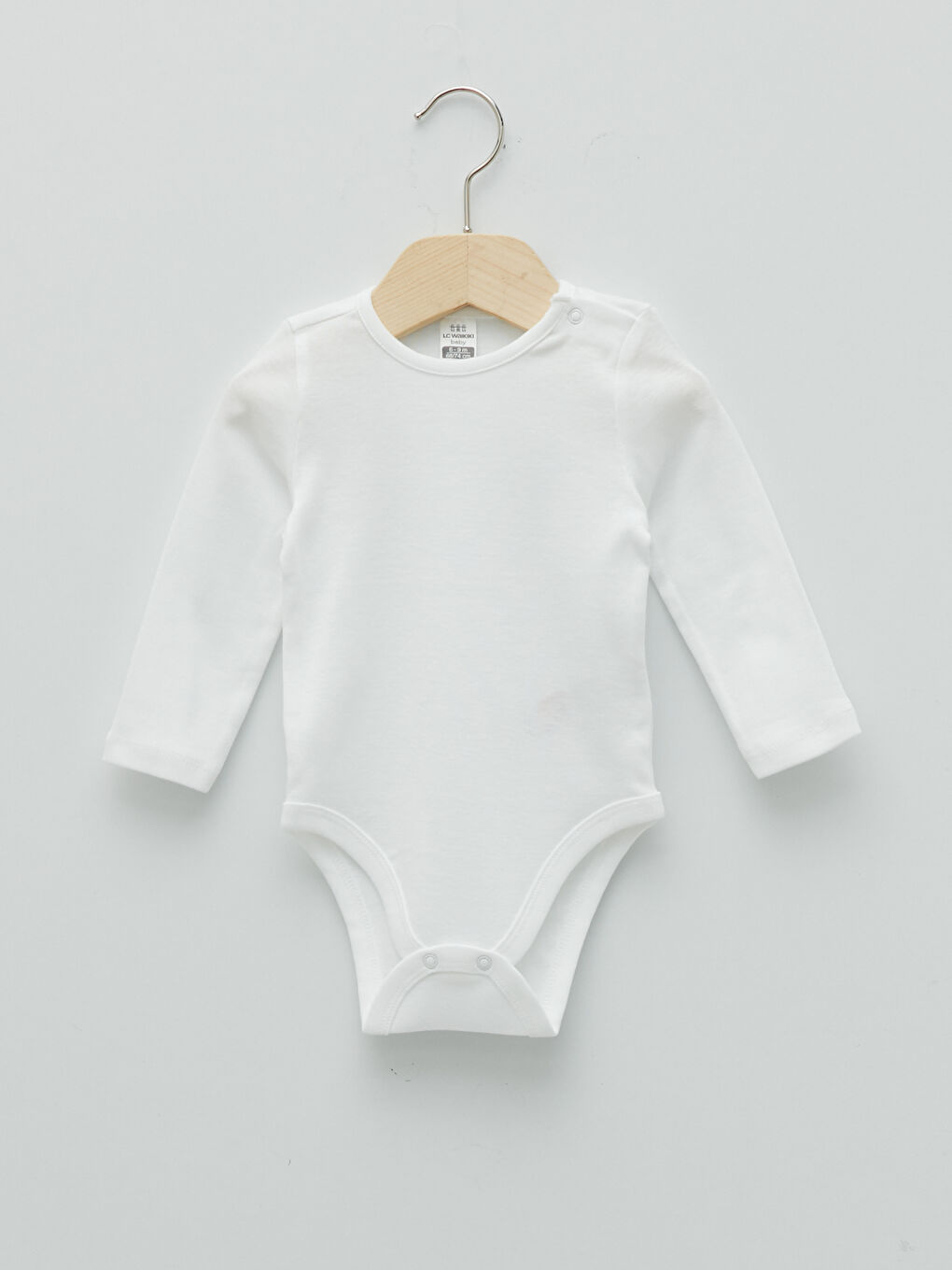 Crew Neck Long Sleeve Cotton Baby Girl Snap Snap Body 5 Pack-5