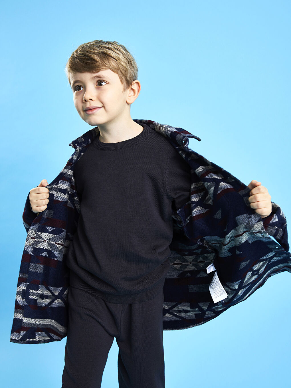 LCW Kids Patterned Long Sleeve Boys' Shirt -W1BL36Z4-LSJ