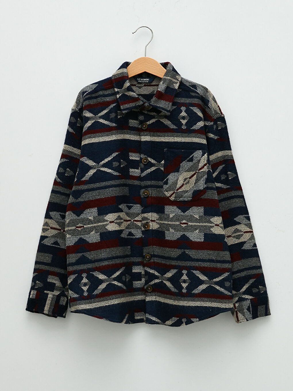 LCW Kids Patterned Long Sleeve Boys' Shirt -W1BL36Z4-LSJ