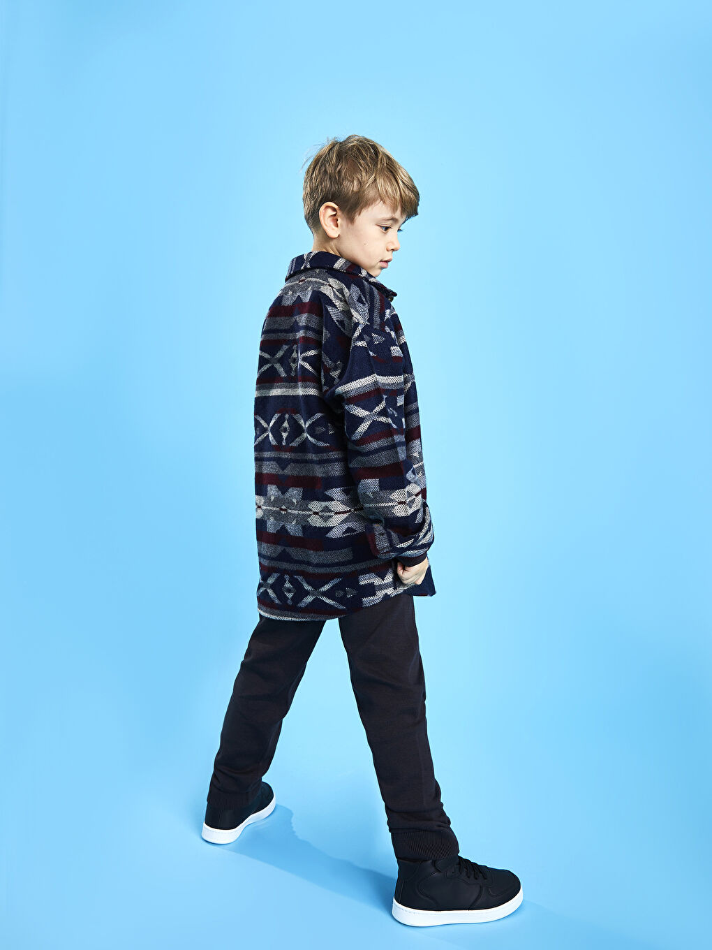 LCW Kids Patterned Long Sleeve Boys' Shirt -W1BL36Z4-LSJ