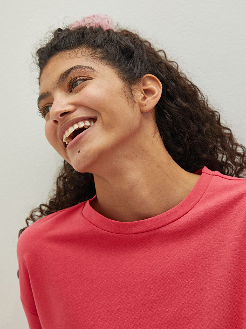 LCW Vision Crew Neck Plain Short Sleeve Women's T-Shirt -W1BL80Z8-GNB