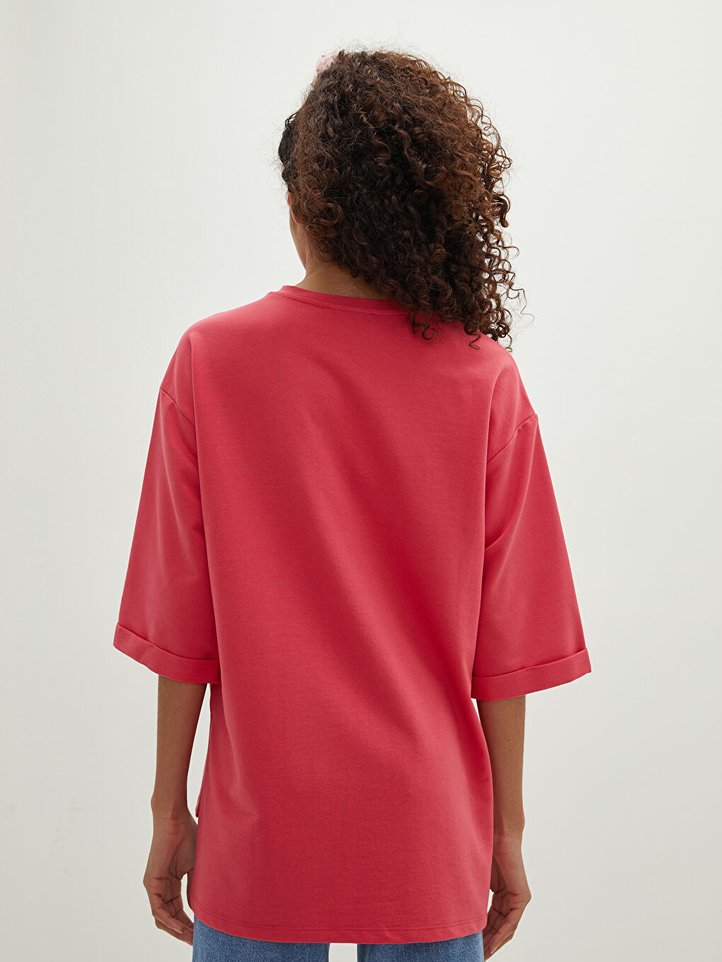 LCW Vision Crew Neck Plain Short Sleeve Women's T-Shirt -W1BL80Z8-GNB
