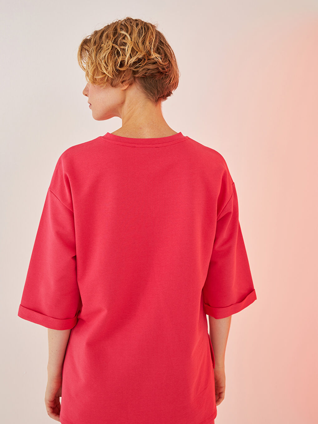 LCW Vision Crew Neck Plain Short Sleeve Women's T-Shirt -W1BL80Z8-GNB