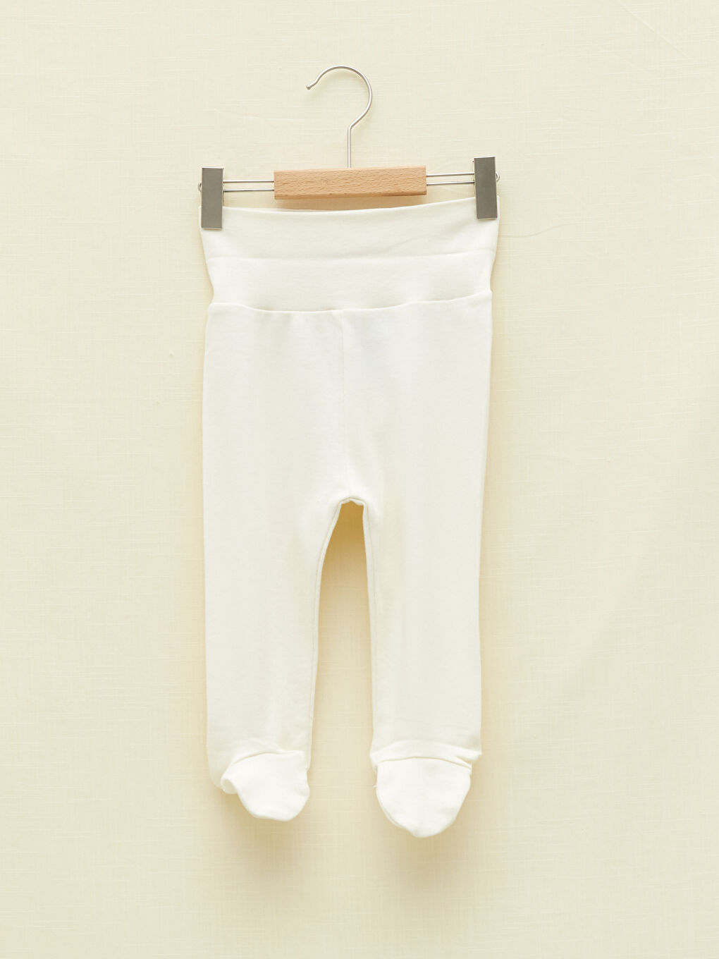 Ekru Beli Lastikli Pantolon 2'li-1