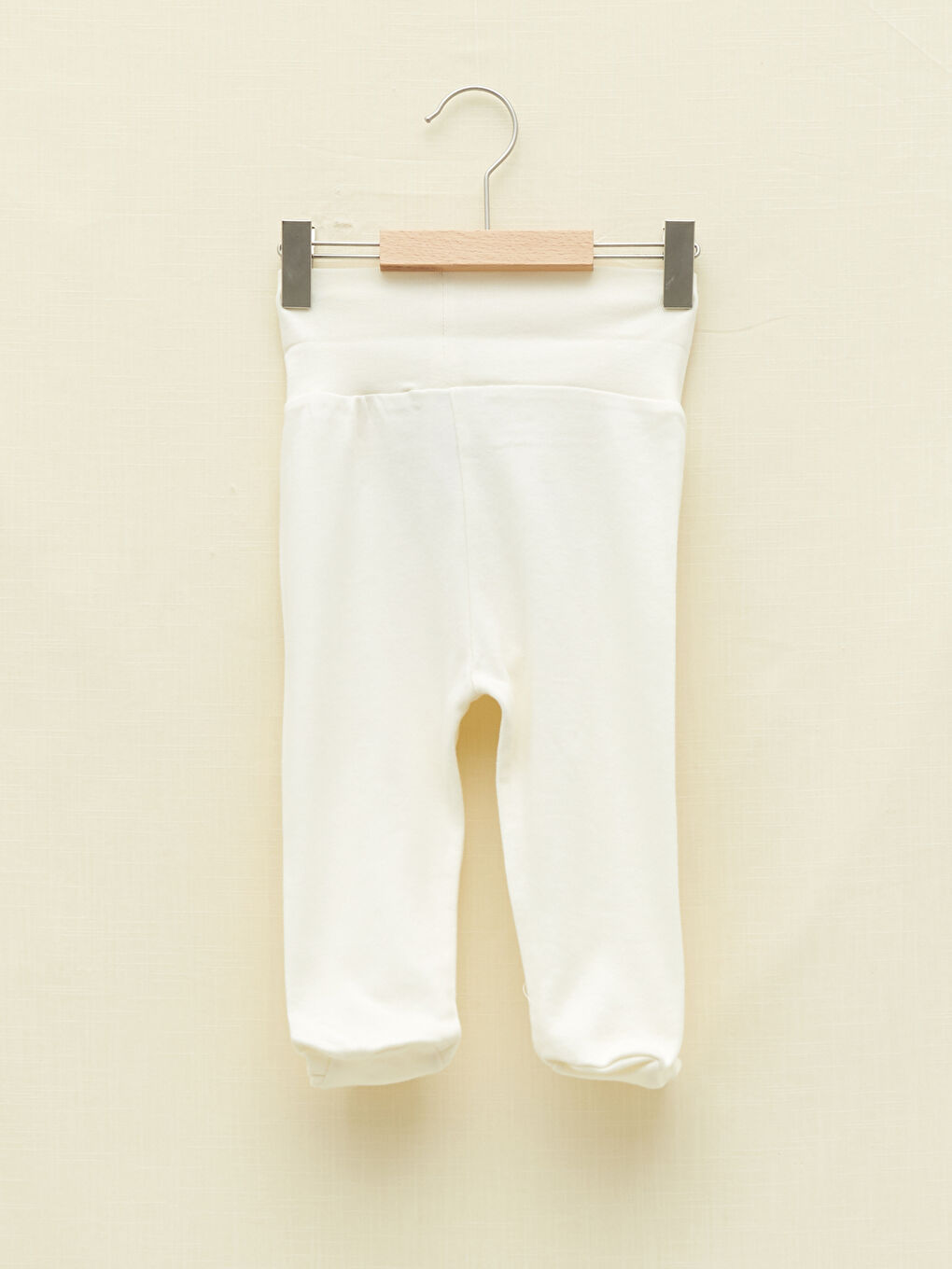 Ekru Beli Lastikli Pantolon 2'li-2