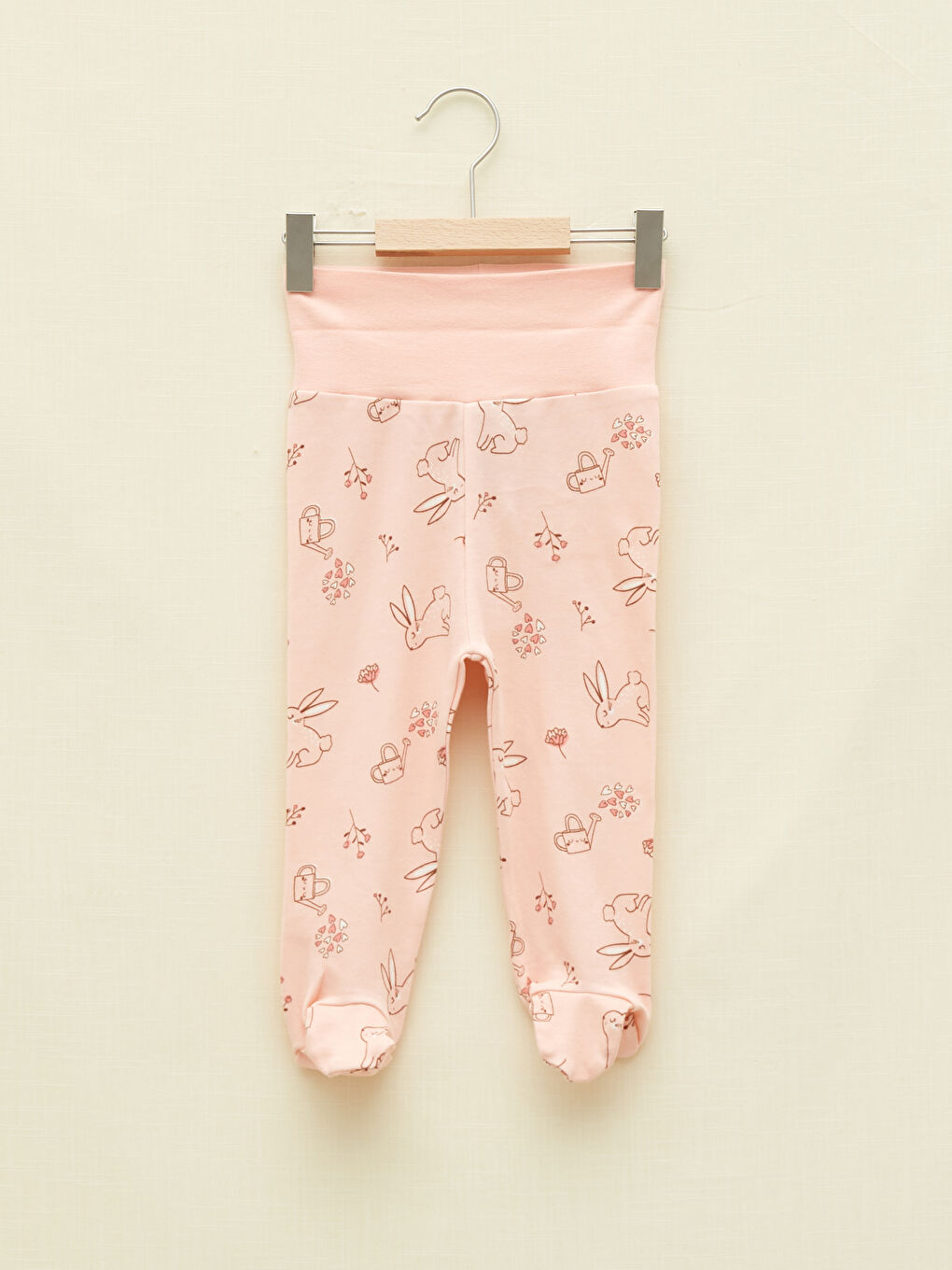 Ekru Beli Lastikli Pantolon 2'li-3